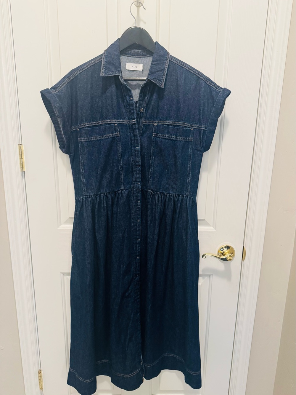 MAYE Harper Denim Midi Dress - Picture 4 of 6